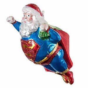 Flying Super Santa Hero Ornament